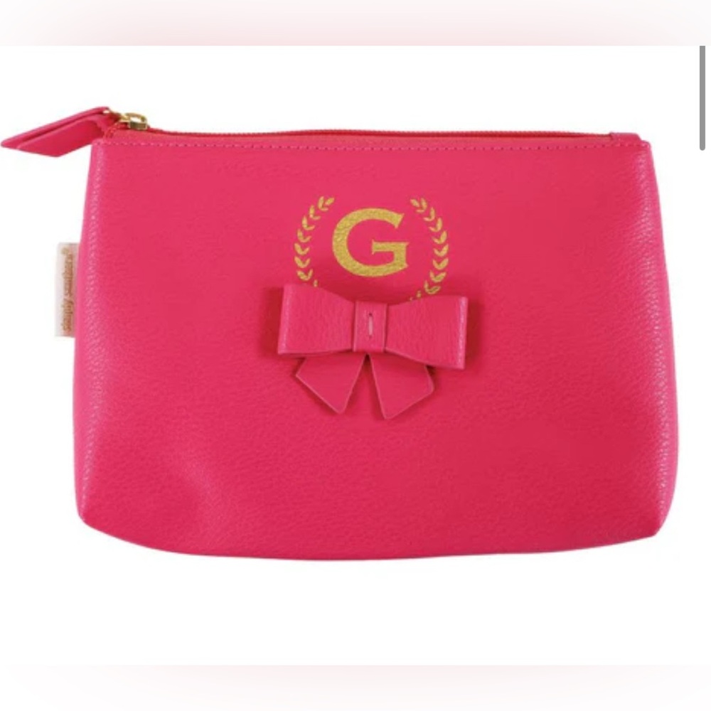 Simply Southern Initial Makeup Bag. Letter”G”  Pink NWOT attached.